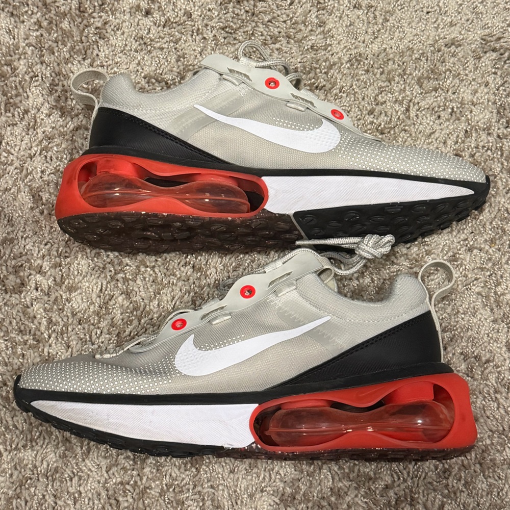 Nike Women’s Air Max 2021 Sz 9 Light Bone Flash Crimson Shoes DH5103-002
